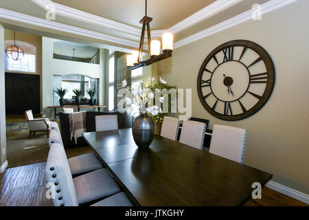 Residential Dining Room Home Interior Stock Photo