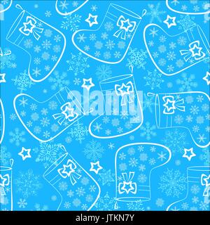 Christmas Stockings, Seamless Stock Vector