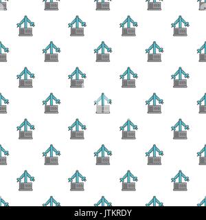 Robotic arm pattern seamless Stock Vector