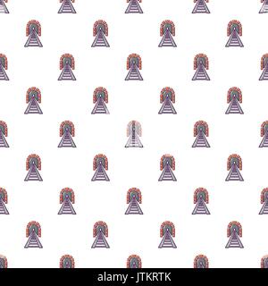 Railway tunnel pattern seamless Stock Vector