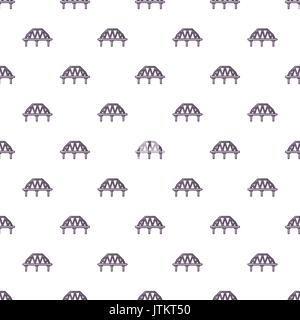 Arched train bridge pattern seamless Stock Vector