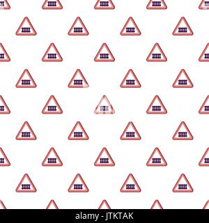 Crossing railroad barrier pattern seamless Stock Vector