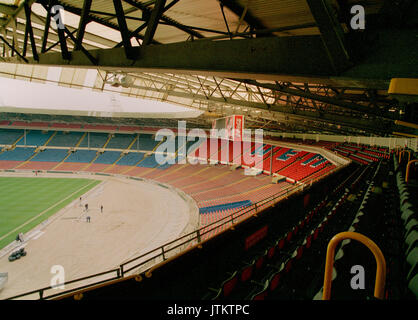 Rare stock photos of the empty interior of the old Wembley Stadium (Twin Towers) taken on a private tour 19th March 1999. Stock Photo