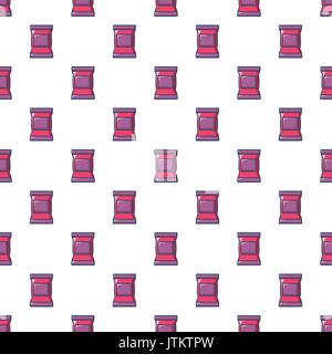 Food snack pillow bag pattern seamless Stock Vector