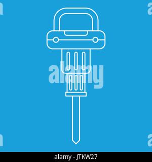 Pneumatic hammer icon outline Stock Vector