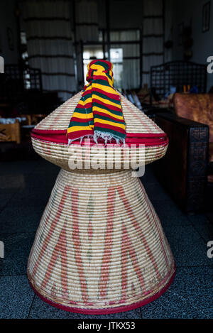 Basket for Ethiopian Food Injera Stock Photo