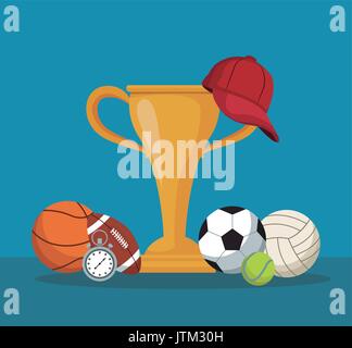 Hands with basketball trophy cup vector illustration graphic design ...