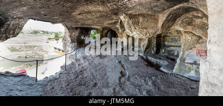 Inside of incegiz cave in Catalca,Istanbul,Turkey. Stock Photo