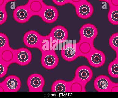 Spinner seamless pattern. Fidget finger toy texture. Anti Stress Hand Toy Background Stock Vector
