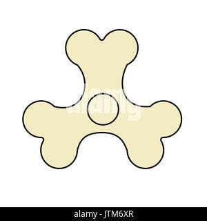 Spinner Bones Fidget finger toy. Halloween Anti Stress Hand Toy Stock Vector
