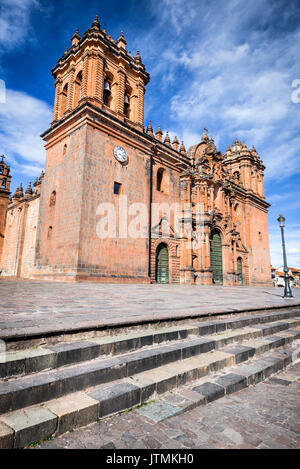 Cusco, Peru - Plaza de Armas and Catedral del Cuzco. Andes Mountains, South America. Stock Photo