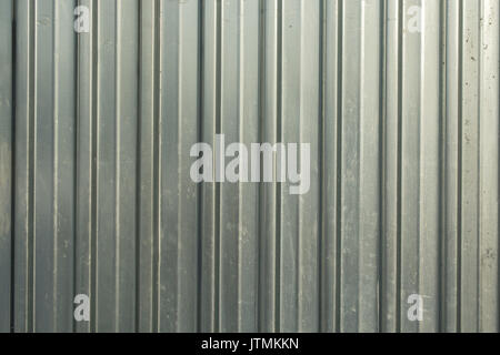 corrugated iron of aluminum on a facade Stock Photo