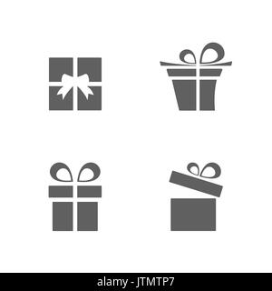 Isolated gifts icons set on white background Stock Vector