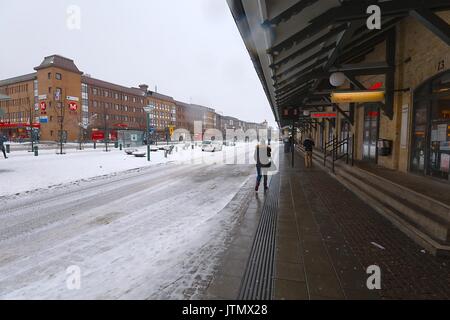 Lund Station Winter Stock Photo