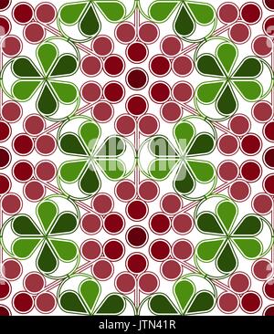Cranberries Pattern Stock Vector