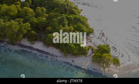 an uninhabited island of Maldives Stock Photo