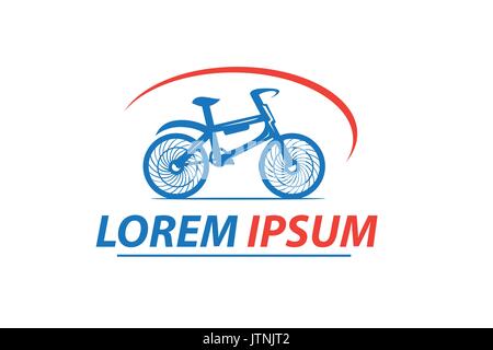 detailed bike logo, illustration design, isolated on white background. Stock Vector
