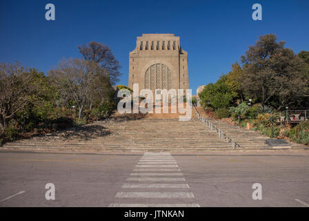 The symbol-rich Voortrekker Monument in Pretoria commemorates the 19th century pioneering Great Trek to the interior of South Africa Stock Photo