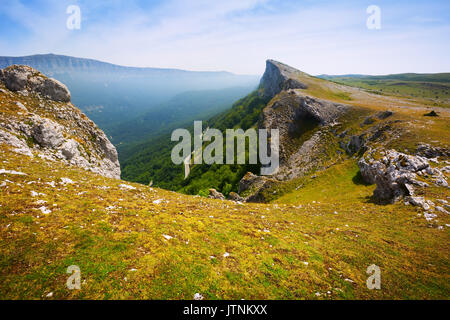 view of  mountains landscape  in summer day.  Navarre,  Spain Stock Photo
