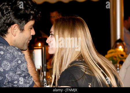 SOFO's 28th Annual Summer Gala Honoring Nejma and Peter Beard in Bridgehampton  Featuring: Adrian Grenier, Girlfriend Where: Bridgehamton, New York, United States When: 08 Jul 2017 Credit: IZZY/WENN.com Stock Photo