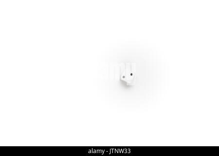 isolated white dice five Stock Photo