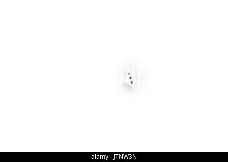 isolated white dice five Stock Photo