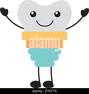 comic tooth implant kawaii character Stock Vector Image & Art - Alamy