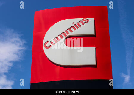 Ft. Wayne - Circa August 2017: Cummins Inc. Signage and Logo. Cummins is a Manufacturer of Engines and Power Generation Equipment V Stock Photo