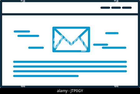 template with envelope mail isolated icon Stock Vector
