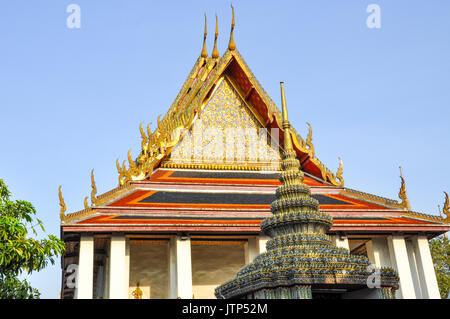 A Buddhist temple in the Grand Palace grounds in Bangkok, Thailand. Stock Photo