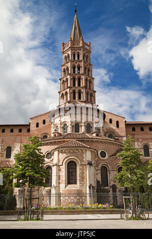 Basilica of Saint-Sernin in Toulouse, France. Stock Photo