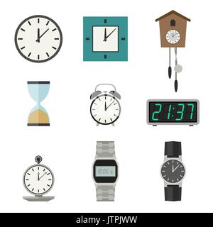Clock icons set. Stock Vector