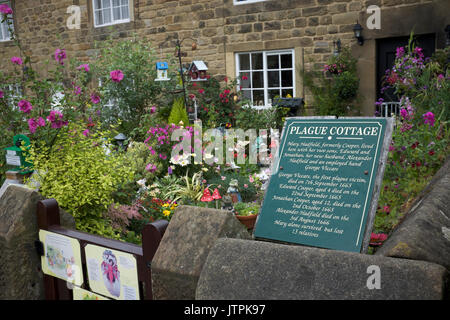 Plague Cottage in Eyam, where several people died of the Great Plague of 1685 Stock Photo