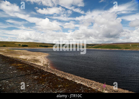A scene of Grimwith reservoir North Yorkshire on a bright blustery day Stock Photo