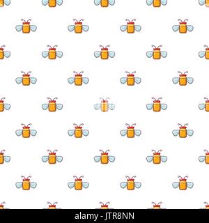 Jar of honey pattern seamless Stock Vector