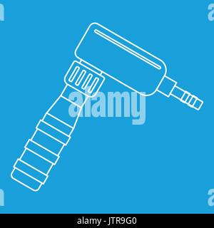 Hand draw rotary tattoo machine icon outline Stock Vector