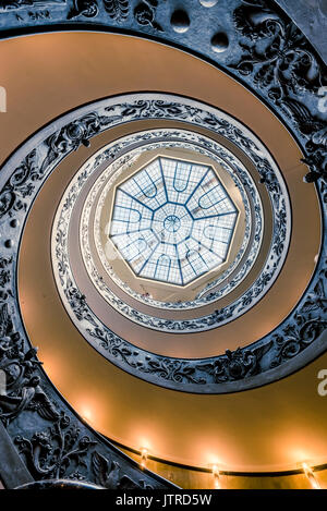 The famous double helix Bramante staircase at the Vatican Museums exit, Rome, Italy Stock Photo