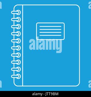 Spiral notepad icon outline Stock Vector