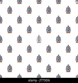 Kerosene lamp pattern seamless Stock Vector