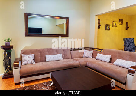 Living room Interior design in a new house Interior room sofa table Stock Photo