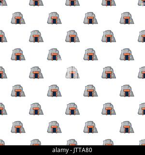 Mine in mountain pattern seamless Stock Vector