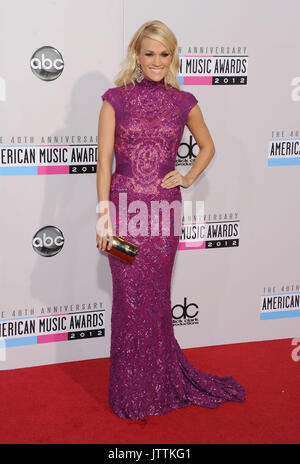 Carrie Underwood at 40th American Music Awards 2012 at the Nokia ...