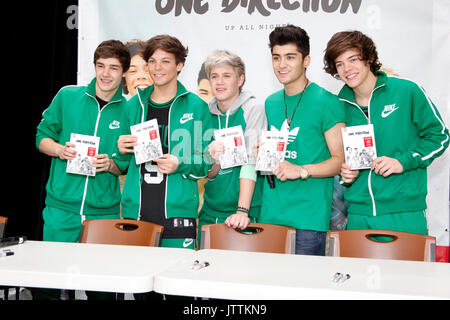 British Boy Band One Direction pictured at an exclusive Walmart cd