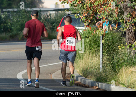 Los Angeles, CA, USA. 10th August, 2017.  Runners during the half marathon at the World Police and Fire Games 2017 in Los Angeles CA, USA Credit: Chester Brown/Alamy Live News Stock Photo