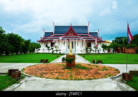 the royal thai monastery built by Thailand, Lumbini sacred garden, Nepal Stock Photo