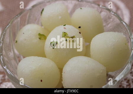 close up a bowl of indian Rasgulla dessert. Rasgulla, Indian Sweet Food ...