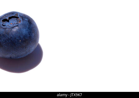 Blueberry. Close-up view of fresh Blueberries isolated on white background. Stock Photo