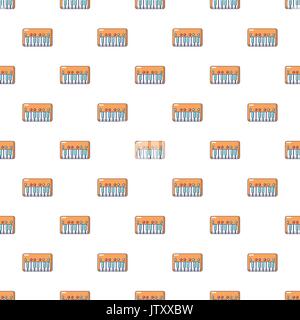 Synthesizer piano pattern seamless Stock Vector