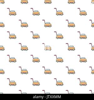 Lawn mower machine pattern seamless Stock Vector