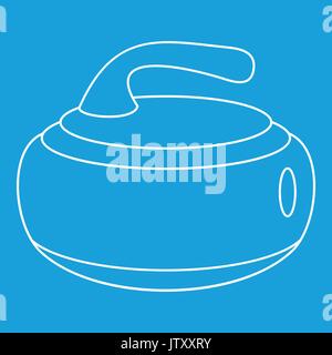Stone for curling icon, outline style Stock Vector